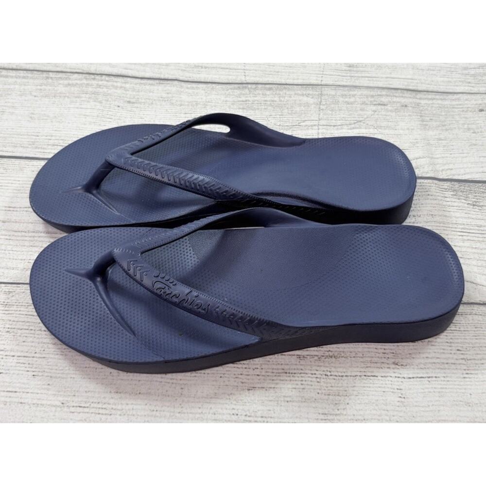 Archies Arch Support Flip Flops Womens 10 Mens 9 Navy Orthotic Sandal